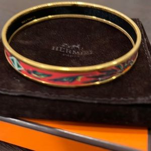 Hermes Paris bangle bracelet , Hermes pouch , Hermes box and Hermes gift bag